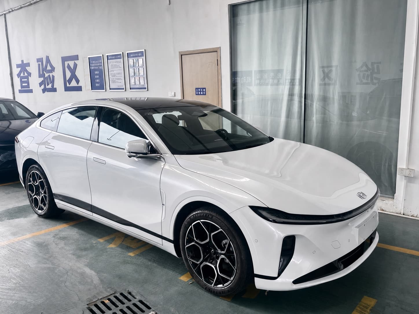 Passenger vehicle in a modern vehicle yard