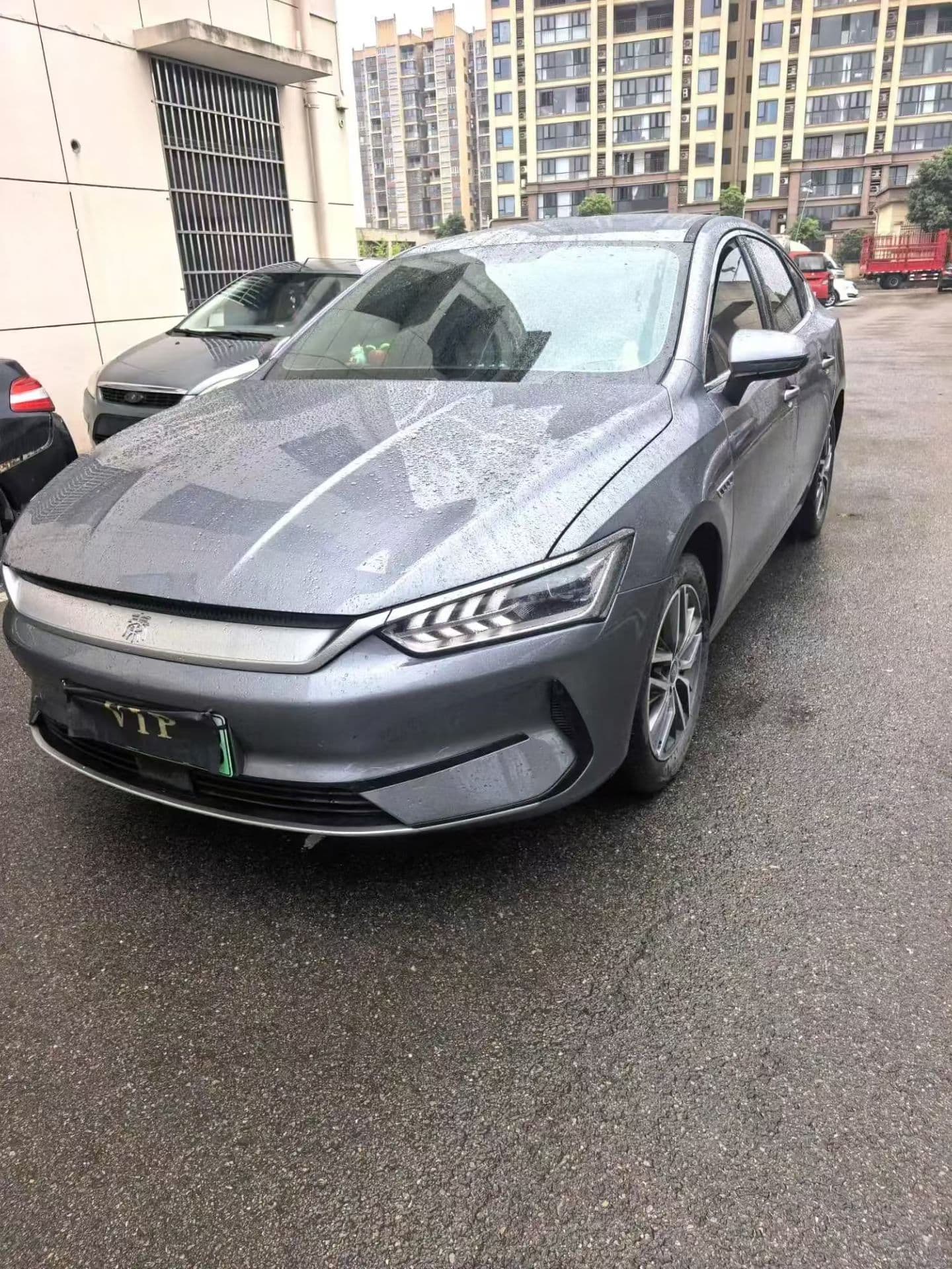 Grey BYD electrified sedan
